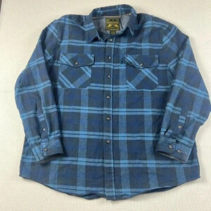 Anchorage Expedition Mens Size XL Plaid 100% Cotton Flannel Button Up Shirt Warm